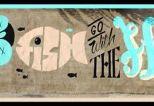 Graffiti sur l'autoroute en allant vers le centre-ville de Beyrouth. "Seuls les poissons morts suivent le courant". Crédit Photo : Marie-Josée Rizkallah