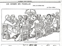La caricature de Caran Dache au sujet de l'Affaire Dreyfus. Source Image: Wikipedia