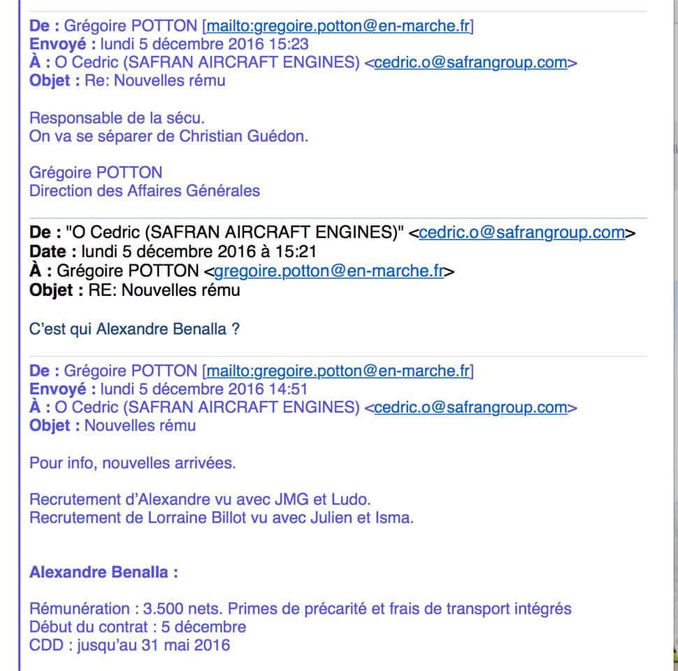 Murr Macron leak Benalla