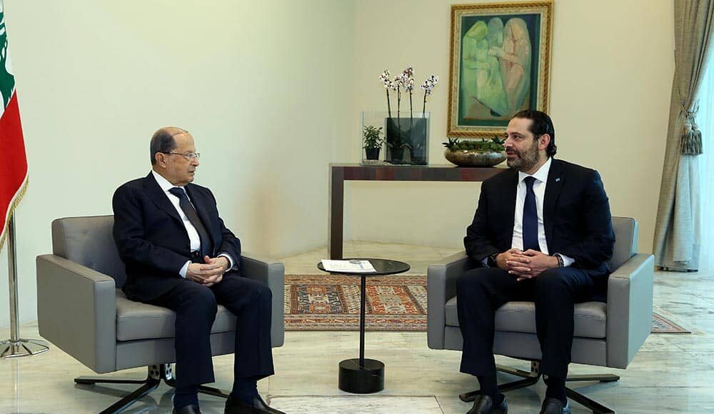 La réunion du Conseil des Ministres a été précédée par la rencontre entre le Président de la République, le Général Michel Aoun et son Premier Ministre Saad Hariri. Crédit Photo: Dalati & Nohra