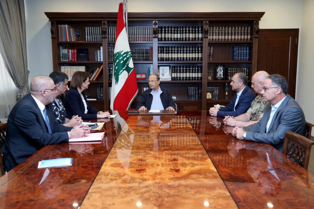 Dalati conseil de défense Le Conseil de la Défense réuni au Palais Présidentiel de Baabda. Crédit Photo: Dalati & Nohra