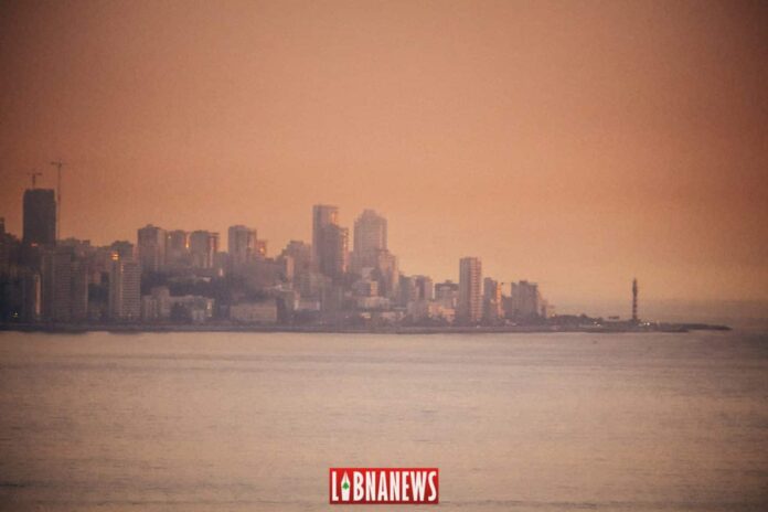Coucher du Soleil sur la ville de Beyrouth. Crédit Photo: François el Bacha pour Libnanews.com