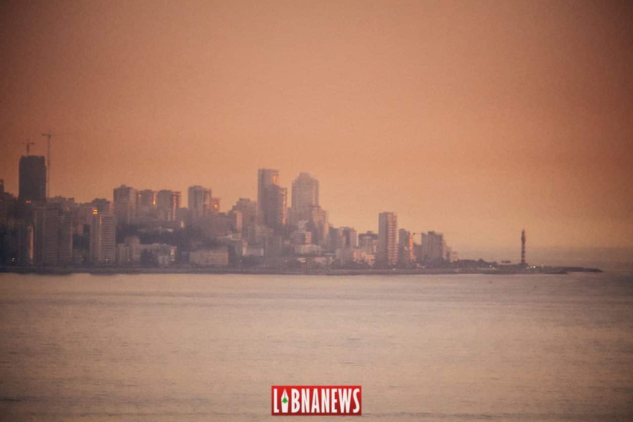Coucher du Soleil sur la ville de Beyrouth. Crédit Photo: François el Bacha pour Libnanews.com