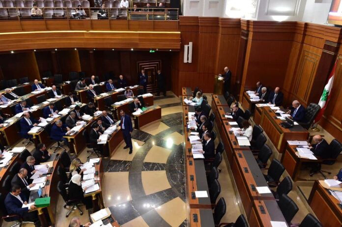 Session parlement budget La session du Parlement consacrée à l'adoption du Budget 2019. Vendredi 19 juillet 2019. Crédit Photo: Parlement Libanais