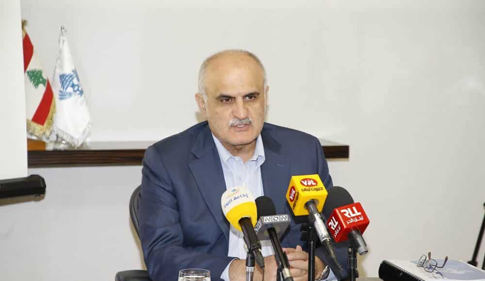 Le Ministre des Finances Ali Hassan Khalil lors de la conférence de presse qui s'est tenue le mercredi 18 septembre. Crédit Photo: Dalati & Nohra
