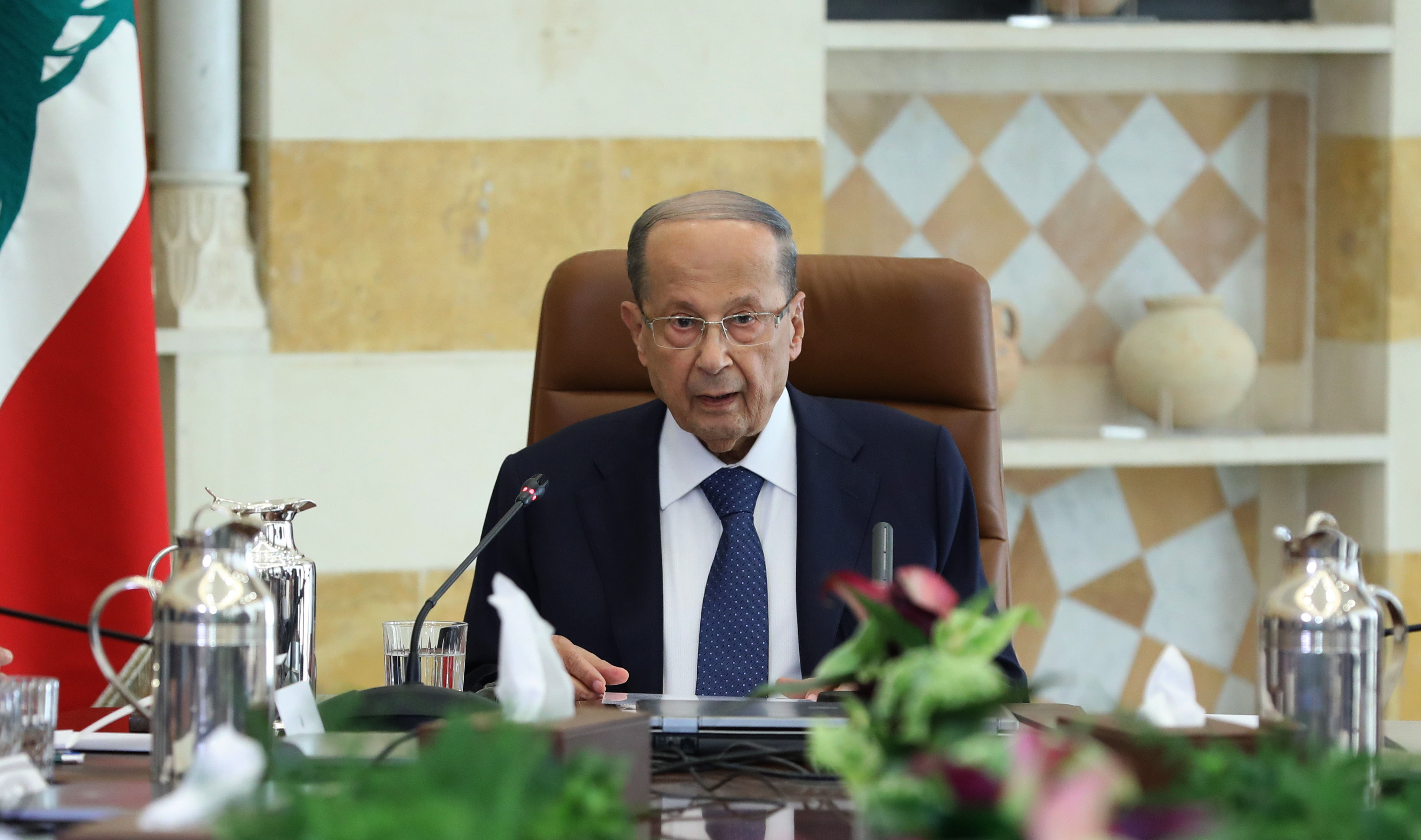 Le chef de l'état lors du Sommet Economique de Baabda. Crédit Photo: Dalati & Nohra