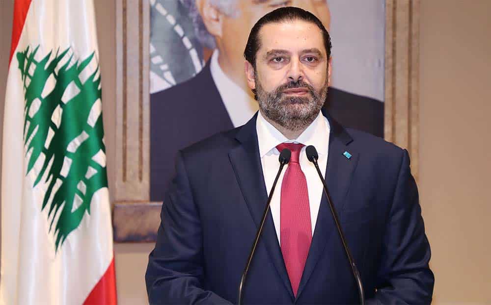 Prime Minister Saad Hariri, announcing his resignation, October 29, 2019. Photo Source: Dalati & Nohra