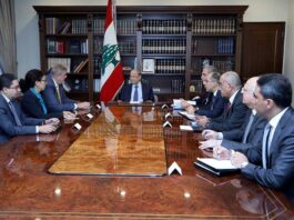 Le coordinateur spécial de l'ONU pour le Liban, avec le Président de la République, le Général Michel Aoun, le 19 novembre 2019. Crédit Photo: Dalati & Nohra