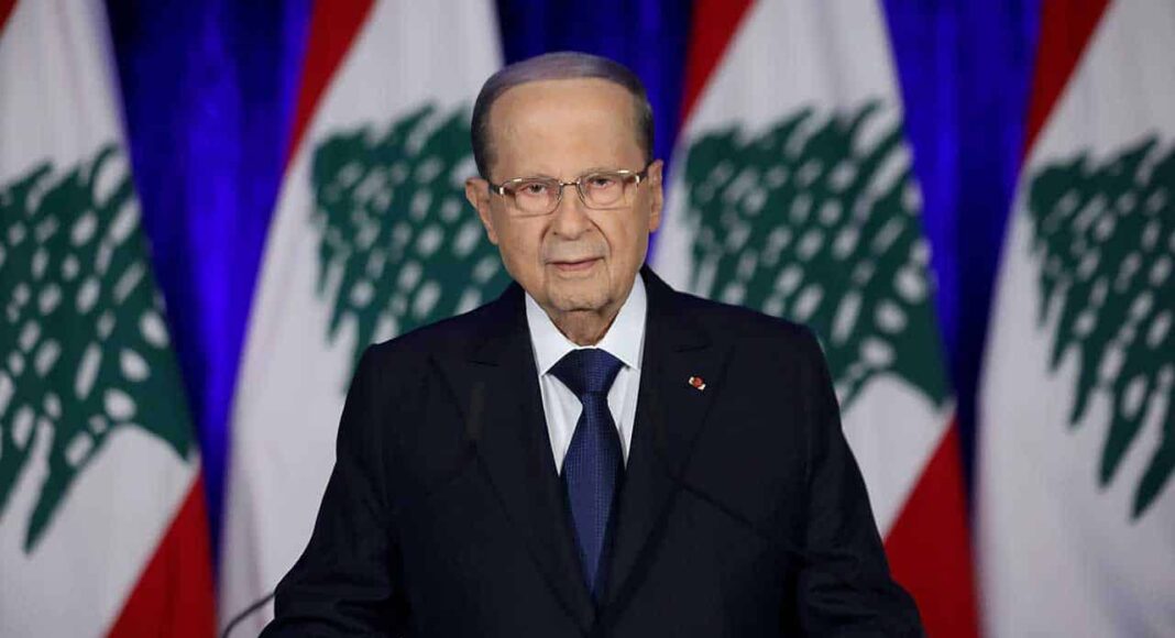 Le Président de la République, le Général Michel Aoun à l'occasion du 76ème anniversaire de l'indépendance du Liban. Crédit Photo: Dalati & Nohra
