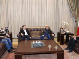 La réunion du mardi 3 décembre entre le Premier Ministre Sortant Saad Hariri et l'ancien député druze Walid Joumblatt. Crédit Photo: Dalati & Nohra