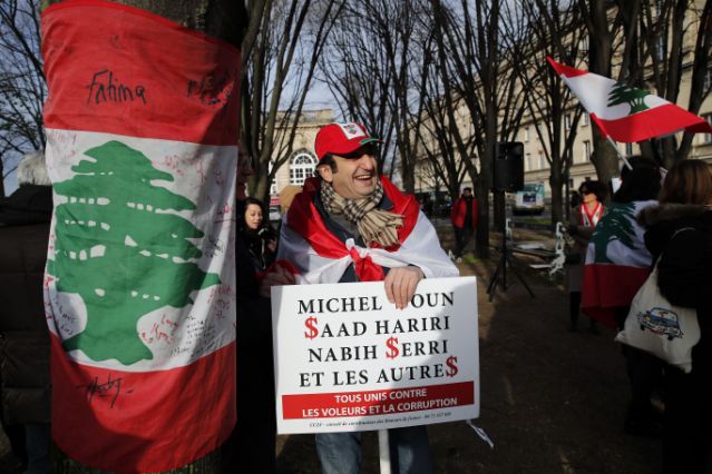 Manifestants libanais contre le sommet du 1122019