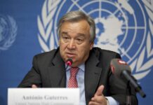 Le secrétaire général de l'ONU Antonio Guterres. Source Photo: Wikipedia