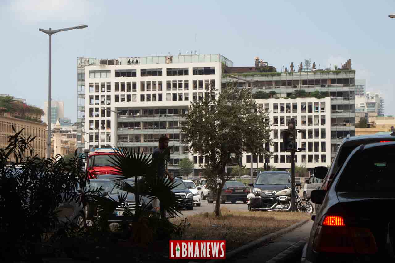 L'immeuble du An Nahar ravagé par l'explosion du 4 août 2020. Crédit Photo: Francois el Bacha pour Libnanews.com