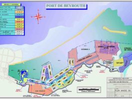 Carte du Port de Beyrouth avant l'explosion du 4 août 2020.