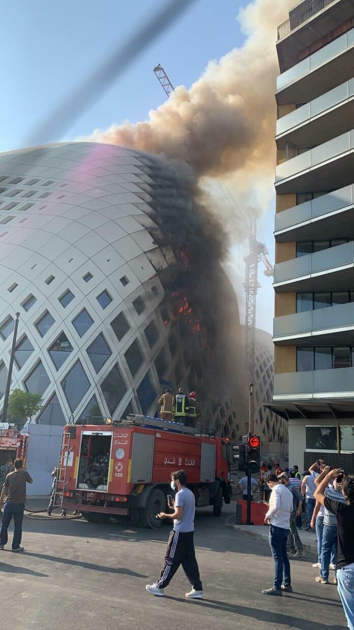 Incendie Souk de beyrouth