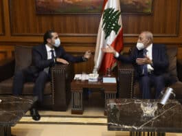 La réunion entre le Président de la Chambre Nabih Berri et le premier ministre désigné Saad Hariri. Crédit Photo: Parlement Libanais