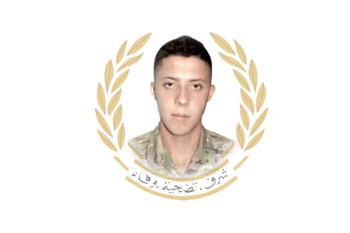 Abdul Rahman Warda, le soldat tué le 7 novembre 2020. Source Photo: Armée Libanaise