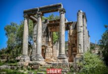 Le temple romain de Bziza. Crédit Photo: François el Bacha, pour Libnanews.com. Tous droits réservés.