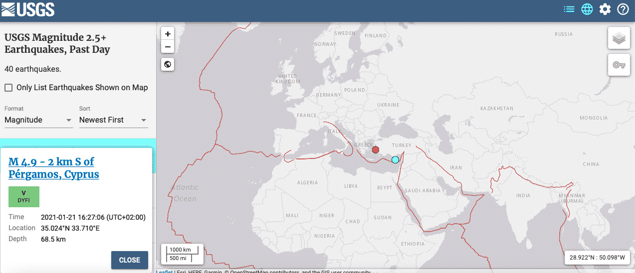 Un tremblement de terre à Chypre ressenti jusqu’au Liban
