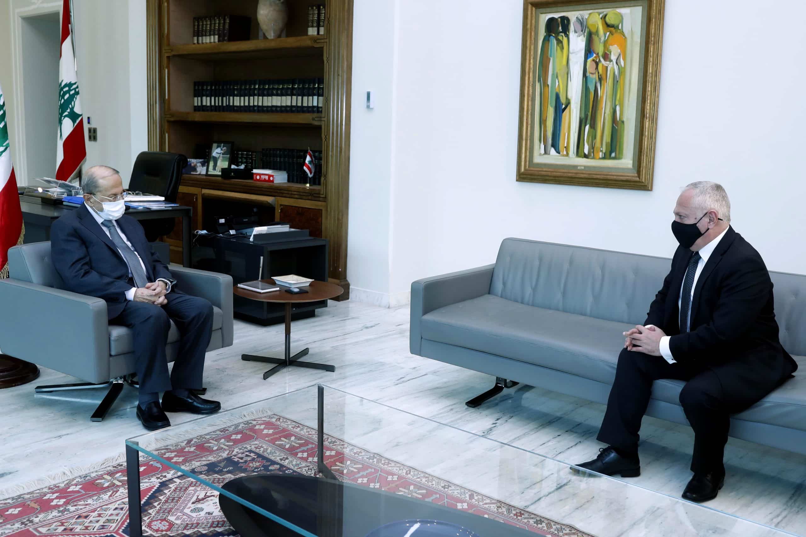 La réunion entre le président de la république et l'ambassadeur d'arménie au Liban. Crédit Photo: Dalati & Nohra