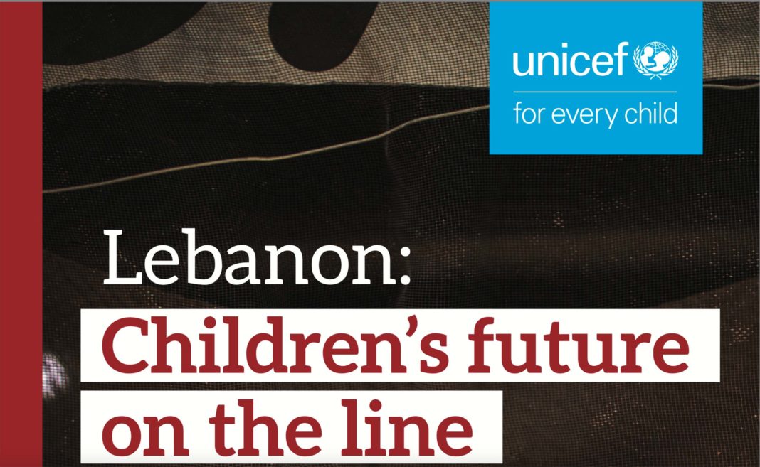 UNICEF Rapport réfugiés syriens