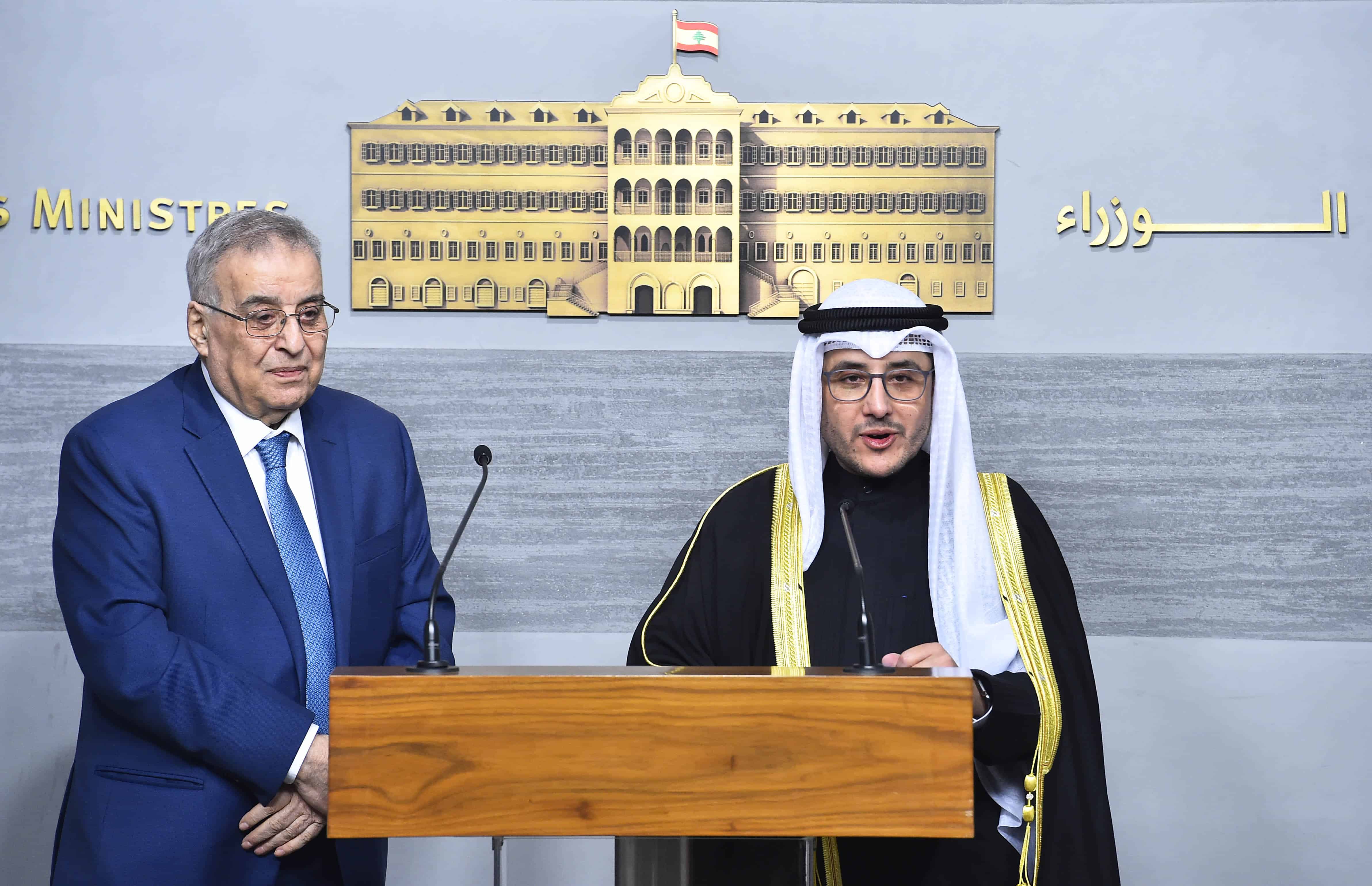 Dalati Press Conference for Kuwaiti Minister of Foreign Affairs at Grand Serail