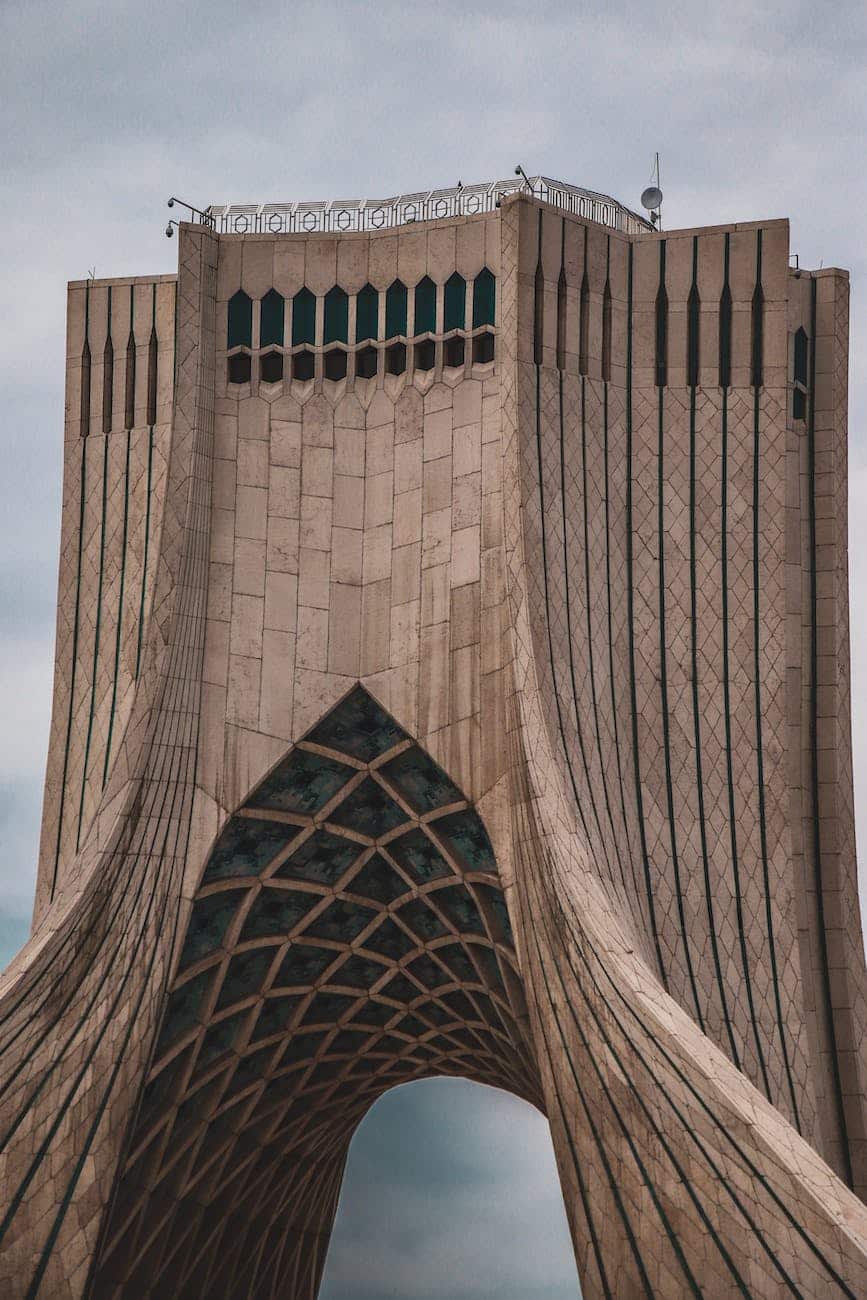 famous azadi tower in iran