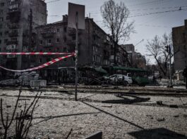 war destruction in ukrainian city