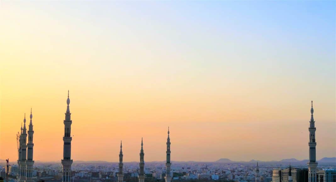dome buildings during golden hour