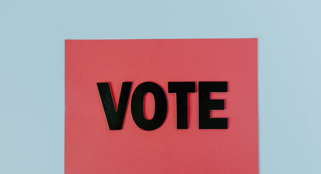 vote paper cutout