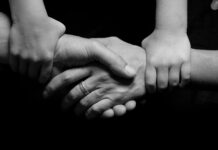 person holding hands