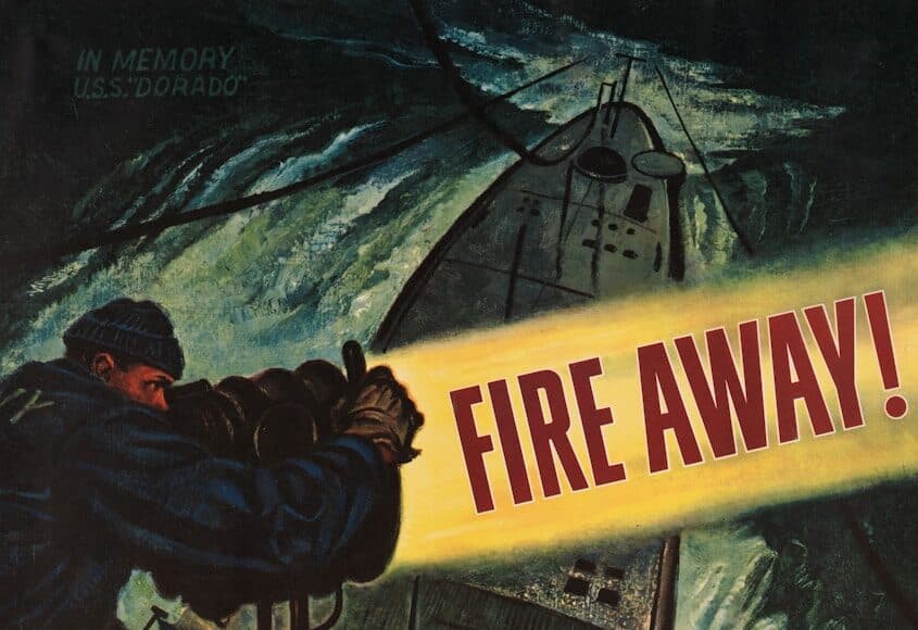 a book cover with a picture of a man on a ship