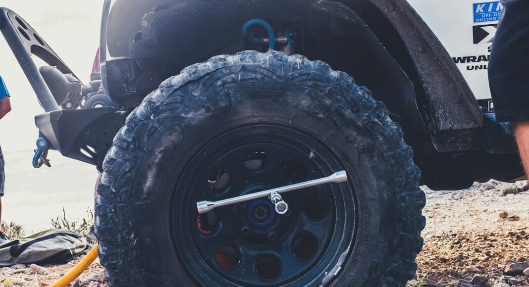 flat tire close-up photography