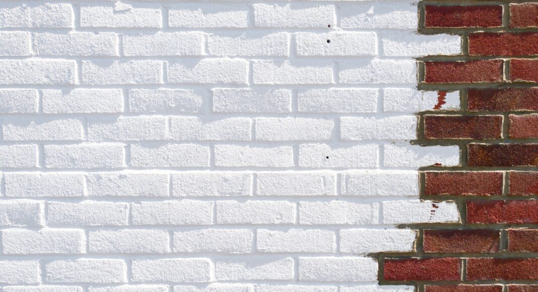 white and brown brick wall