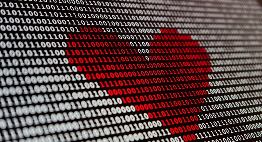 a heart is shown on a computer screen