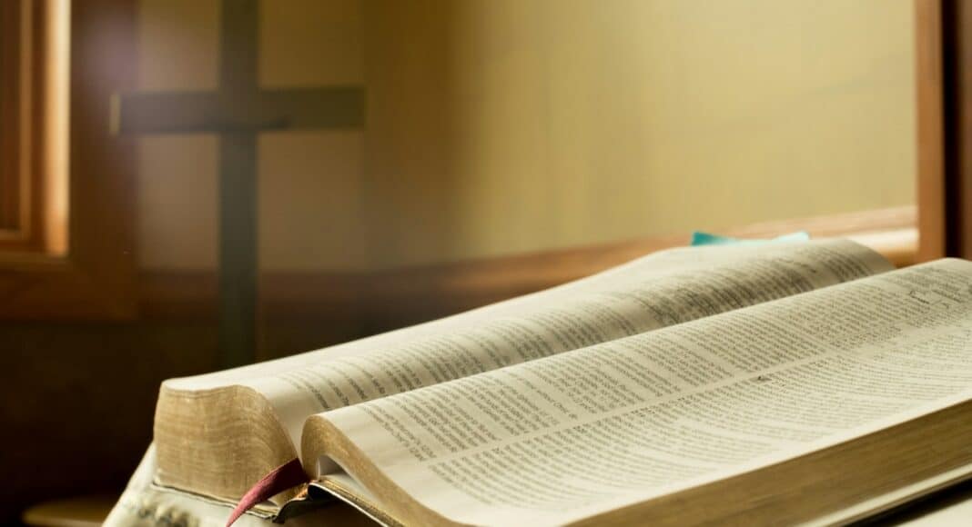 open book on top of table