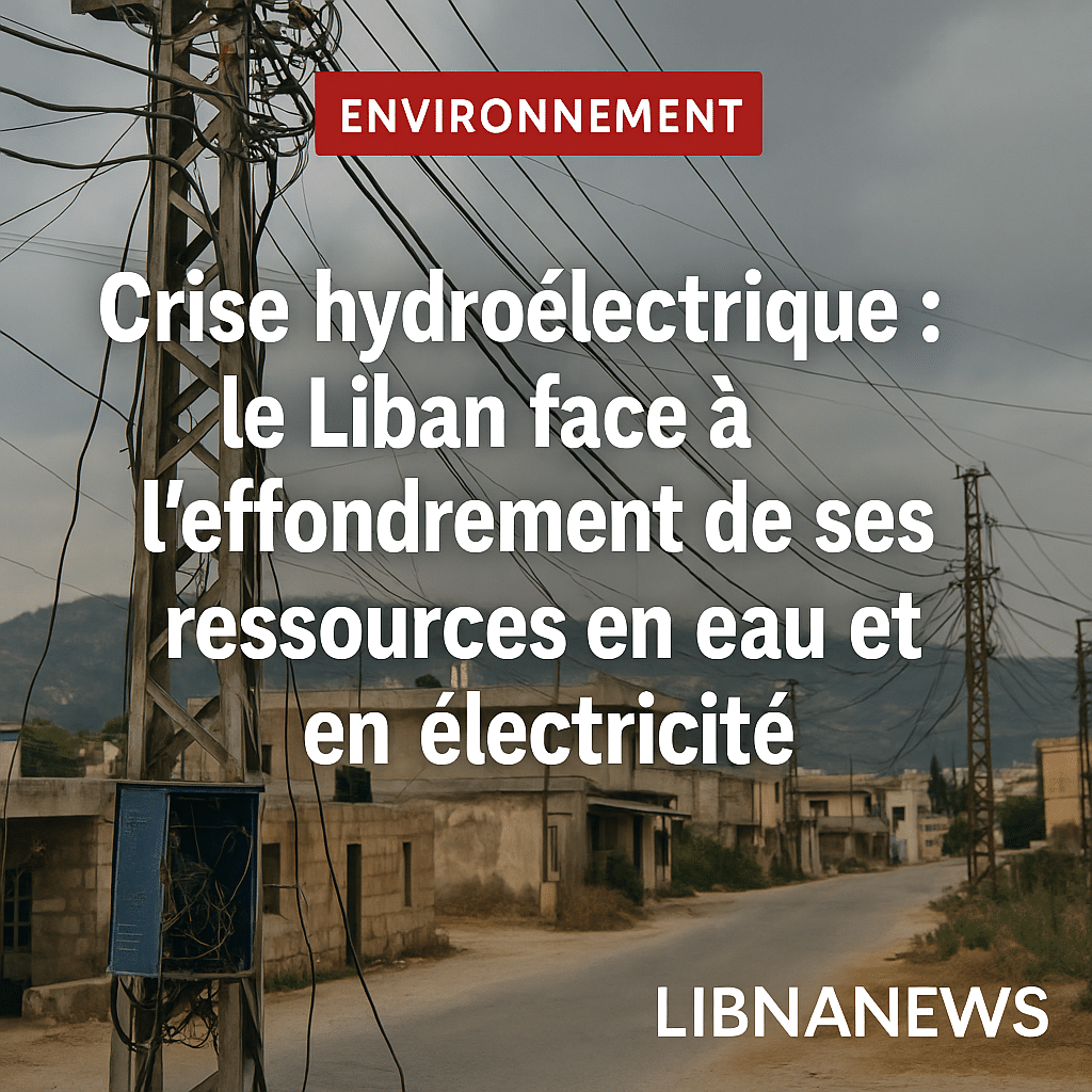 Crise hydroélectrique : le Liban face à l’effondrement de ses ressources en eau et en électricité