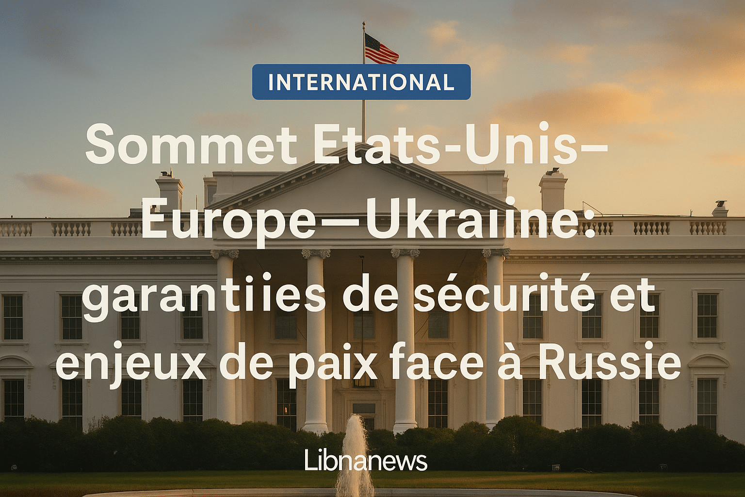 Sommet États-Unis, Europe et Ukraine : garanties de sécurité et pourparlers pour la paix