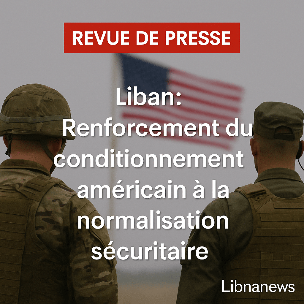 Revue de presse du 27/08/25: Renforcement du conditionnement américain à la normalisation sécuritaire