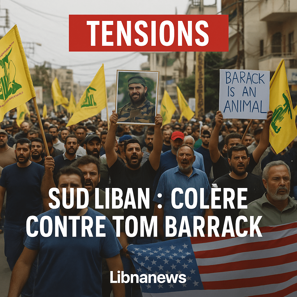 Liban : Les manifestations dans le sud contre Tom Barrack enflamment les tensions diplomatiques