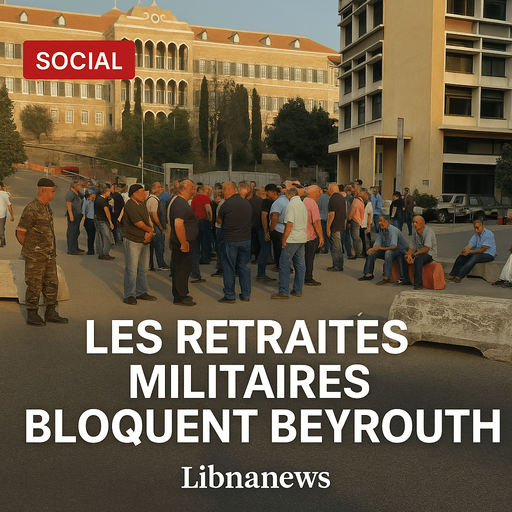 Pneus enflammés à Saïfi : les militaires retraités paralysent Beyrouth contre le budget 2025