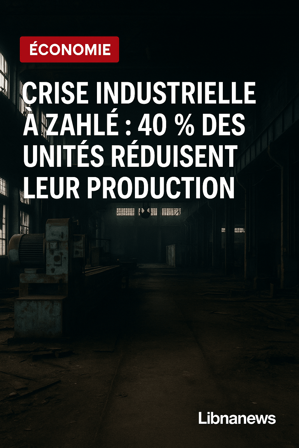 Crise industrielle à Zahlé : 40 % des unités réduisent leur production face aux coupures électriques et au manque de crédit