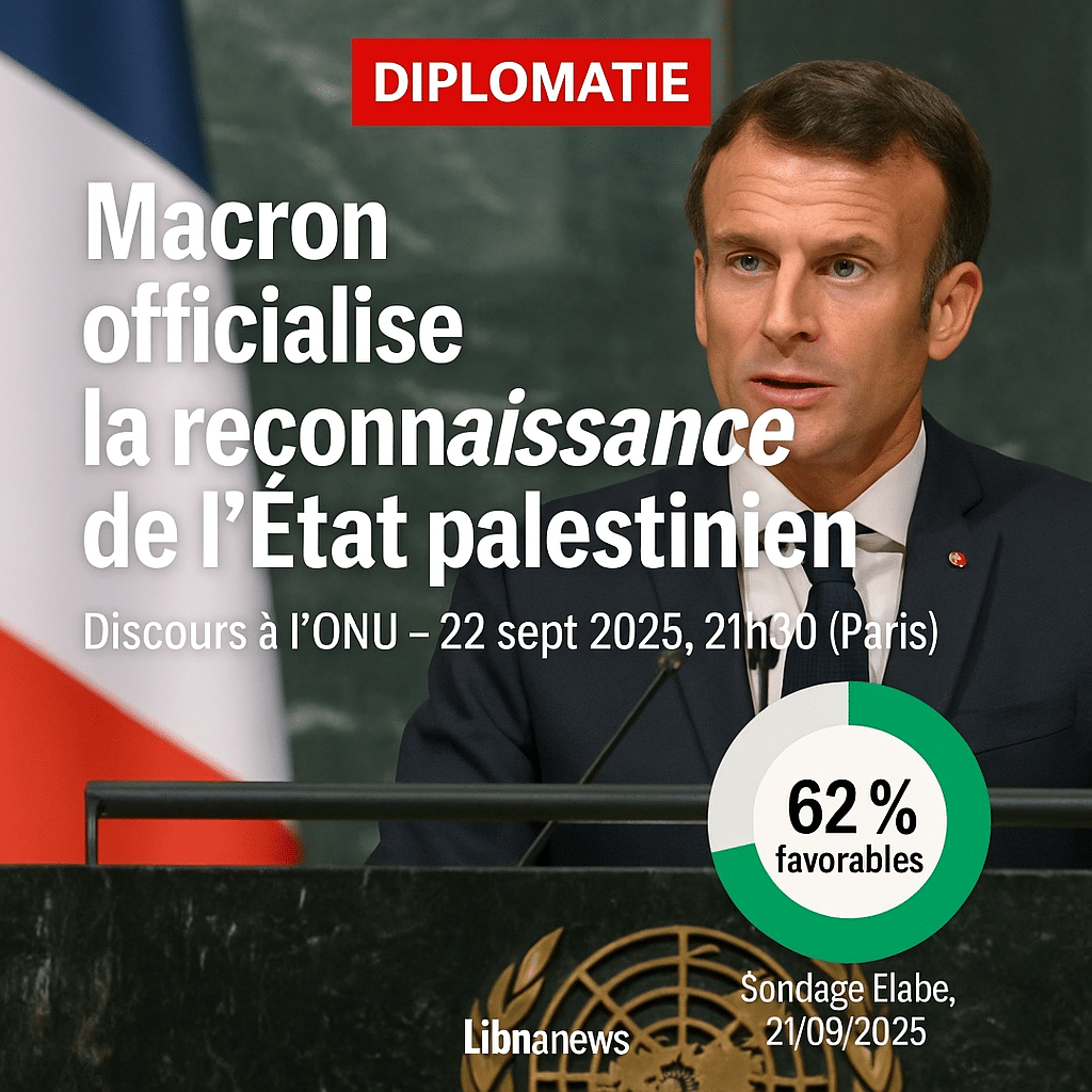 Macron officialisera la reconnaissance de l’État palestinien à l’ONU : un pari diplomatique sous haute tension