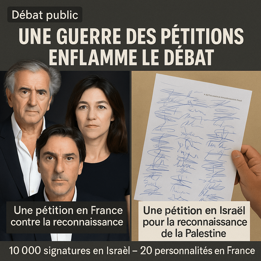 Une guerre des pétitions enflamme le débat sur la reconnaissance de l’État de Palestine en France et en Israël