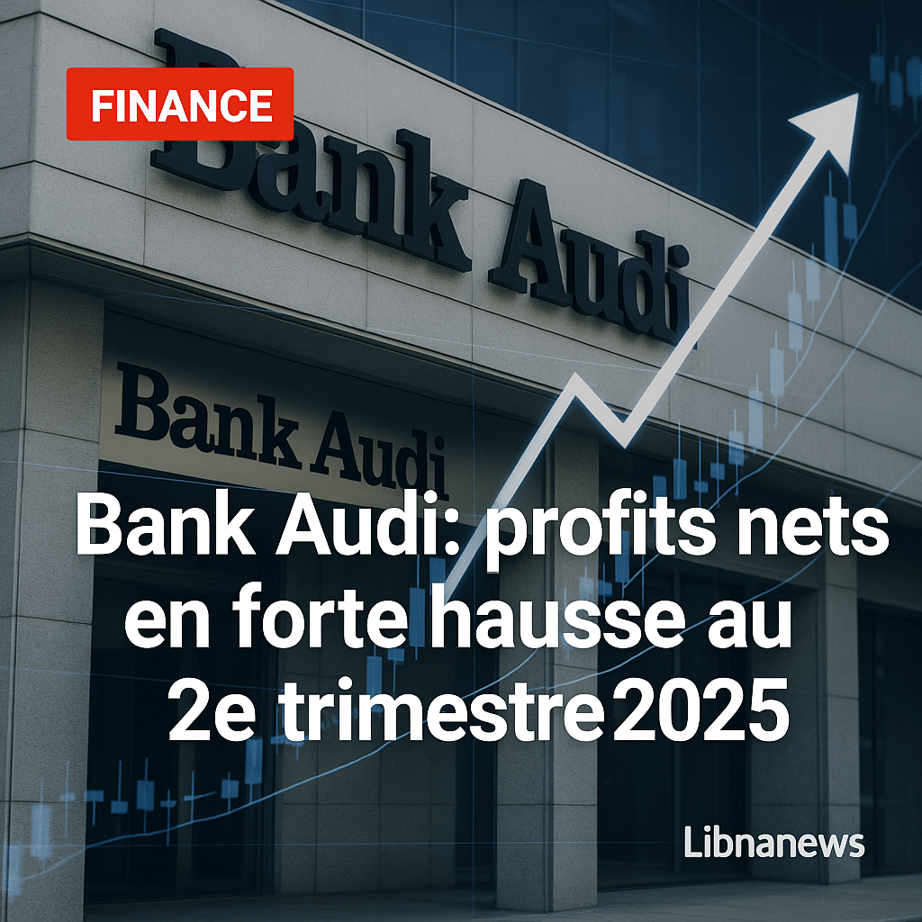 Bank Audi annonce des résultats non audités pour le deuxième trimestre 2025, marqués par une forte hausse des profits nets