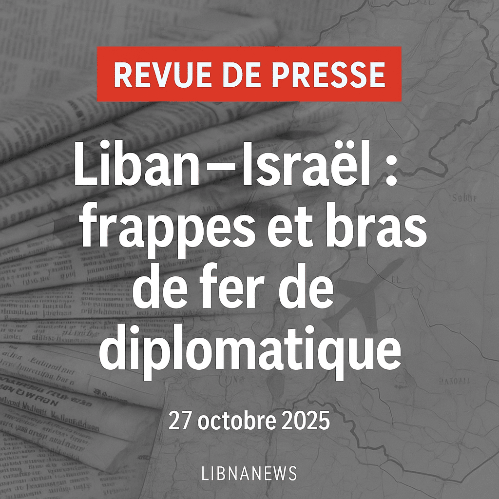 Revue de presse du 27/10/25: tensions régionales, frappes israéliennes et agendas diplomatiques conflictuels