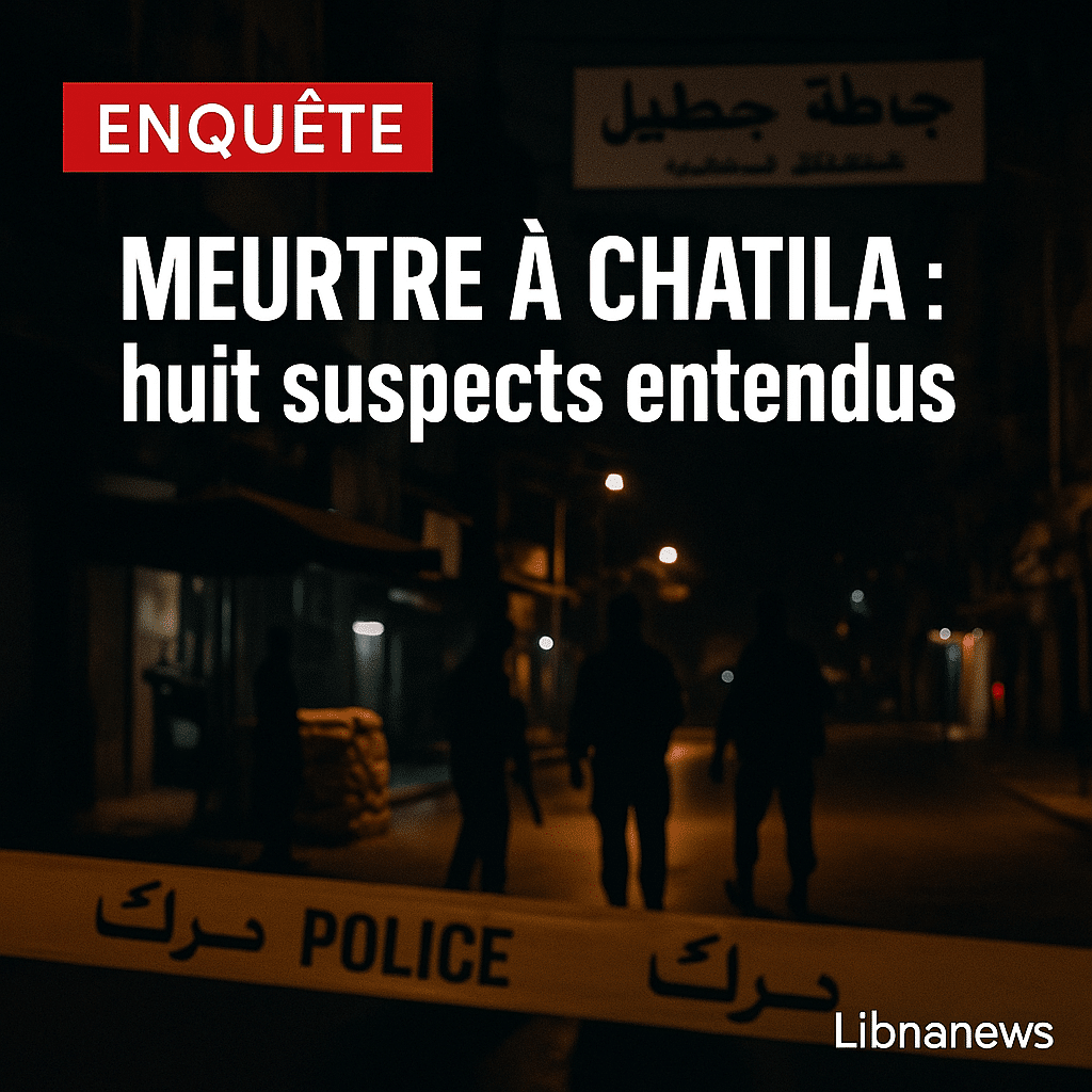 Meurtre d’Élio Abou Hanna à Chatila : l’enquête s’accélère avec huit suspects palestiniens entendus