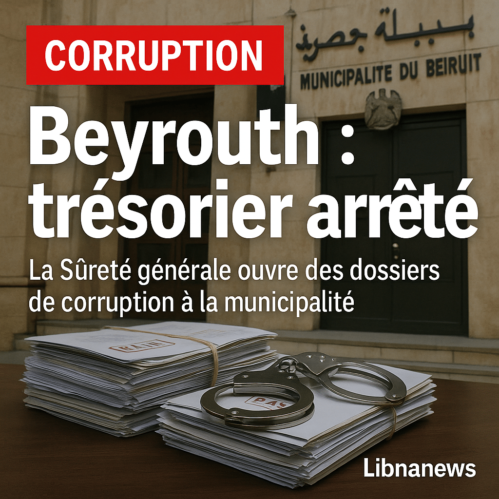 Trésorier de Beyrouth arrêté : la Sûreté générale ouvre des dossiers de corruption à la municipalité