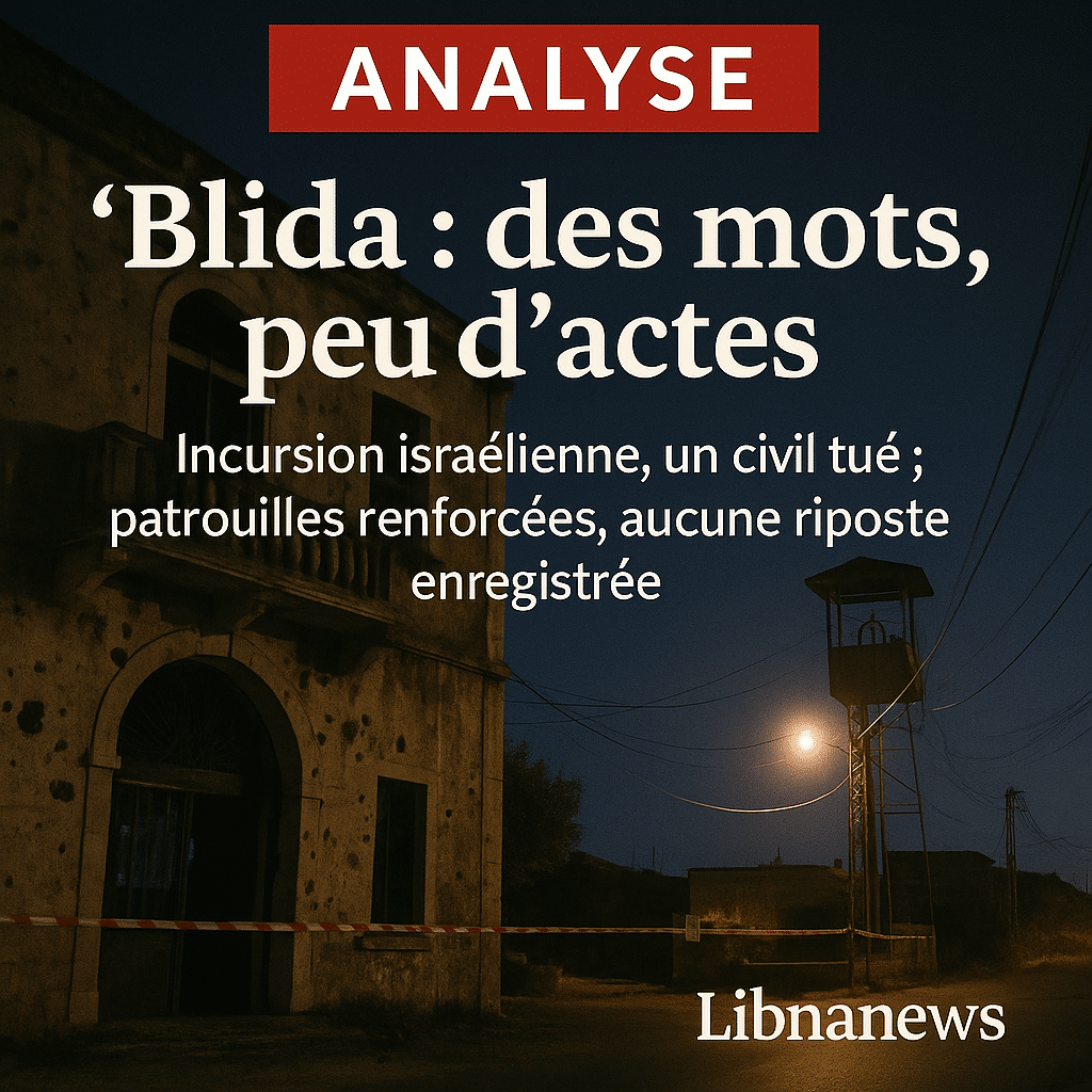 Blida : l’offensive verbale de Joseph Aoun masque l’inaction de l’armée face aux incursions israéliennes