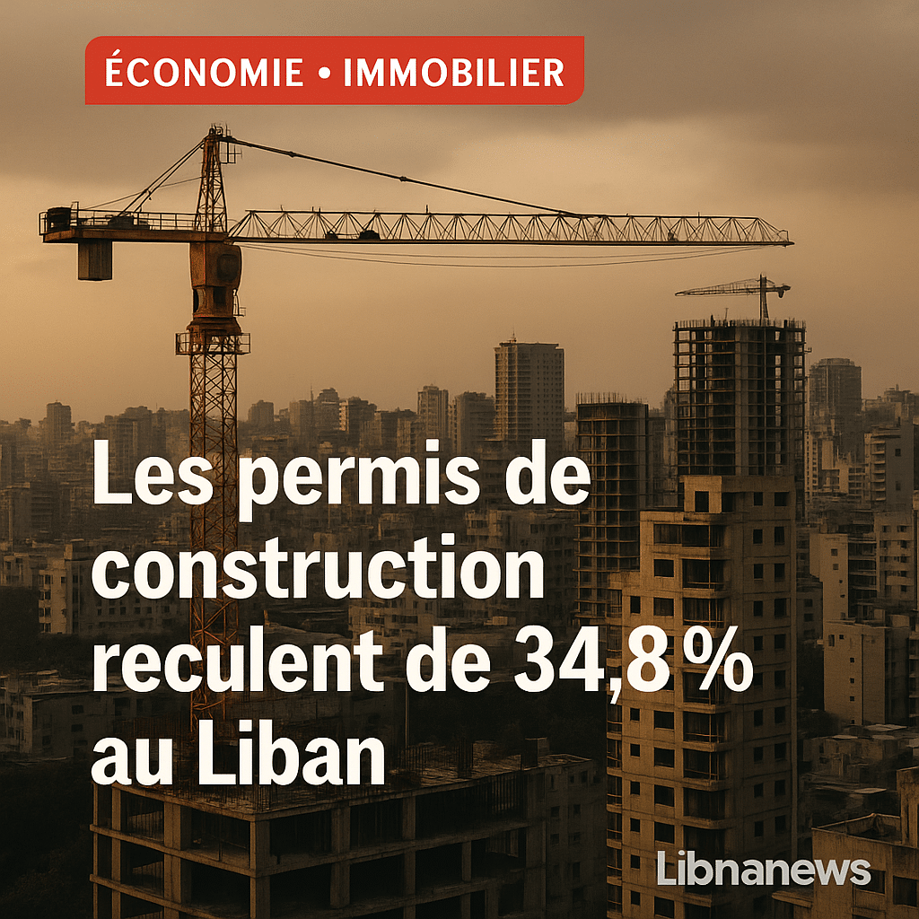 Le nombre de permis de construction au Liban recule de 34,8% en août 2025